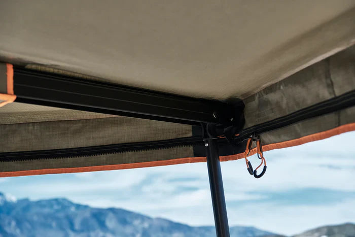 TUFF STUFF OVERLAND 270 Degree Awning, Compact, Driver Side, C-Channel Aluminum, Olive - Rooftop Ritz