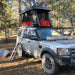 Badass Tents 2005-2016 Land Rover LR3  LR4  Discovery 3  Discovery 4 CONVOY Rooftop Tent Action Shot w Ladder