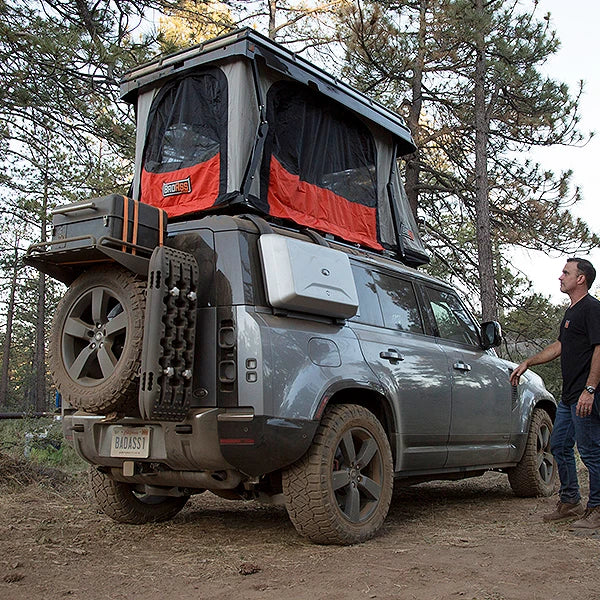 Badass Tents 2020-24 Land Rover NEW Defender 110 CONVOY Rooftop Tent Action Fully Loaded