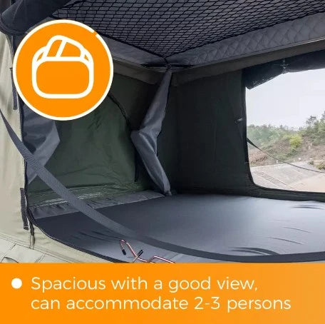 Nomad Hardshell Rooftop Tent Interior With Light