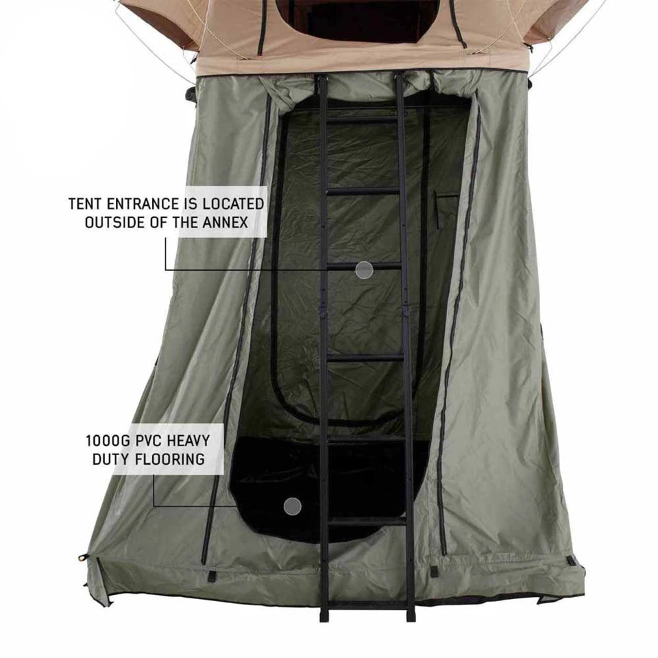 TMBK-Roof-Top-Tent-Annex-Green-Base-With-Black-Floor-Travel-Cover-enterance