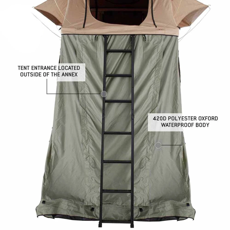 TMBK-Roof-Top-Tent-Annex-Green-Base-With-Black-Floor-Travel-Cover_ladder-entrance