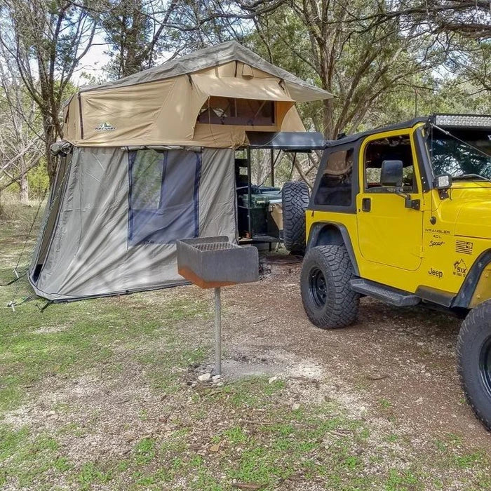 TUFF STUFF OVERLAND Elite Rooftop Tent Action with Annex