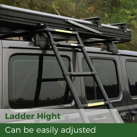 Trustmade Scout Hardshell Rooftop Tent BlackGrey Ladder Height