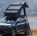 Trustmade Triangle Aluminium Black Hard Shell Grey Scout Max High Ridge Rooftop Tent Action Shot w Ladder