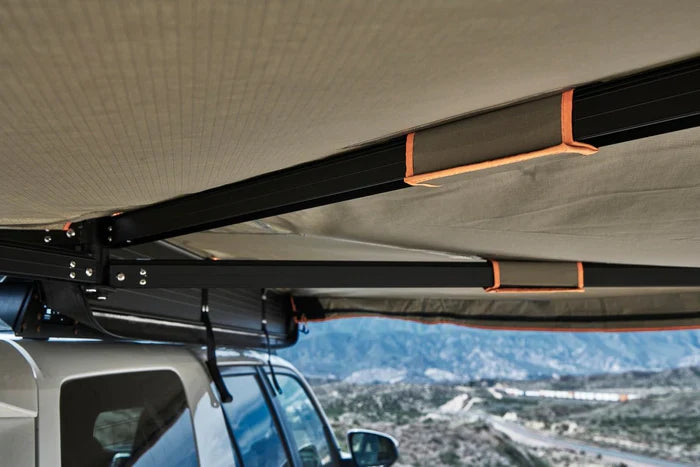 TUFF STUFF OVERLAND 270 Degree Awning, Compact, Driver Side, C-Channel Aluminum, Olive - Rooftop Ritz