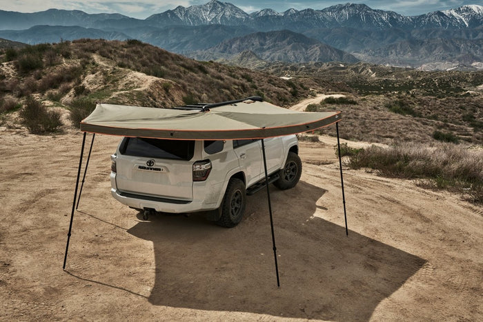 TUFF STUFF OVERLAND 270 Degree Awning, Compact, Driver Side, C-Channel Aluminum, Olive - Rooftop Ritz