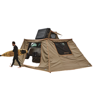 TUFF STUFF OVERLAND 270 Degree Awning Shade Walls, Fits Compact Only, Door & Wall, Olive, Pack 1 - Rooftop Ritz