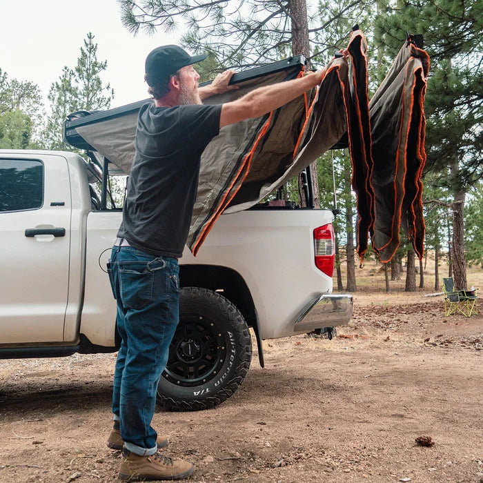 TUFF STUFF OVERLAND 270 Degree Awning, XL, Driver Side, C-Channel Aluminum, Olive - Rooftop Ritz