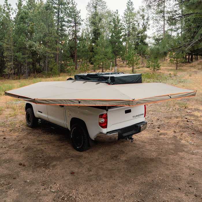 TUFF STUFF OVERLAND 270 Degree Awning, XL, Driver Side, C-Channel Aluminum, Olive - Rooftop Ritz