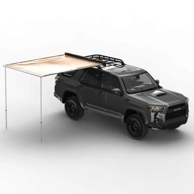 TUFF STUFF OVERLAND Truck Or Car Awning, 6.5X8 FEET, Poly-Cotton Ripstop Fabric, Tan - Rooftop Ritz